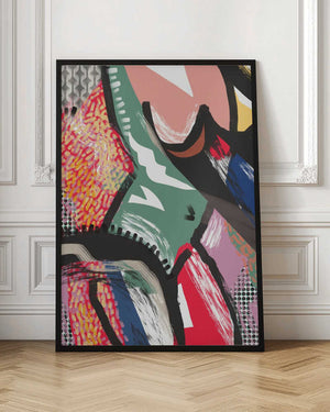 Tablou înramat „Vibrant Colorful Abstract” de Little Dean
