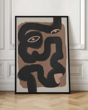Tablou înramat „Abstract Black Portrait” de Little Dean