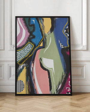 Tablou înramat „Colorful Abstract Bum” de Little Dean