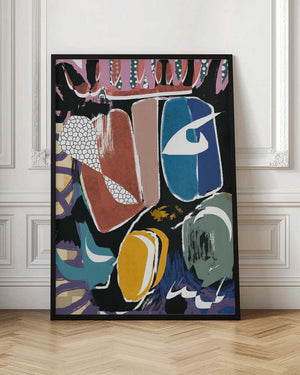 Tablou înramat „Playful Pebble Abstract” de Little Dean