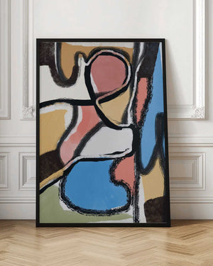 Tablou înramat „Textured Line and Color” de Little Dean