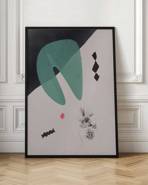 Tablou înramat „Geometric Shapes with Bold Color” de Little Dean