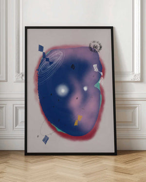 Tablou înramat „Geometric Shapes and a Cosmic Theme” de Little Dean