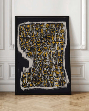 Tablou înramat „Ancient Script-Like Symbols” de Little Dean