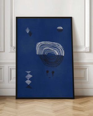 Tablou înramat „Blue Line Sketch” de Little Dean