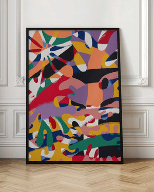 Tablou înramat „Expressionist Colorful Abstract” de Little Dean