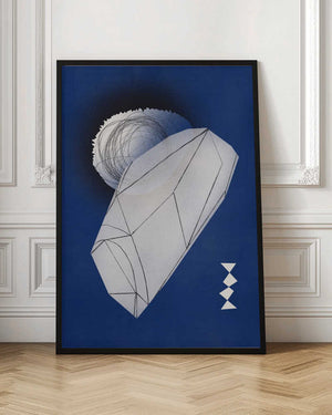 Tablou înramat „Abstract Moonlit Geometrics” de Little Dean