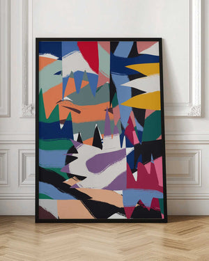 Tablou înramat „Geometrical Cut Out With Ribbons” de Little Dean