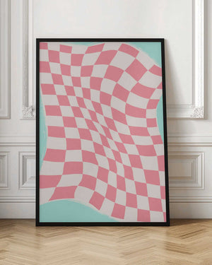 Tablou înramat „Rippled Checkered Wave” de Little Dean