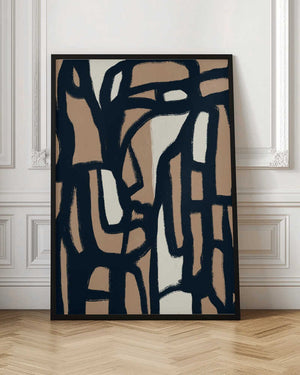Tablou înramat „Abstract Maze Pathways” de Little Dean