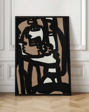 Tablou înramat „Fluidity Of Human Emotions Through Bold Lines” de Little Dean