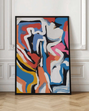 Tablou înramat „Bold colorful brushstrokes 02” de Little Dean