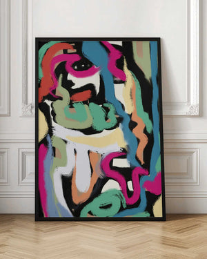 Tablou înramat „Bold colorful brushstrokes” de Little Dean