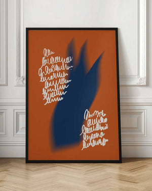 Tablou înramat „Abstract Blaze Script” de Little Dean