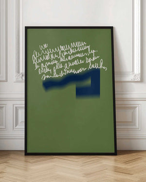 Tablou înramat „Blue and green arrangement 05” de Little Dean