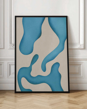 Tablou înramat „Azure Whimsy Flow” de Little Dean