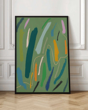 Tablou înramat „Bold Color Brushstrokes” de Little Dean