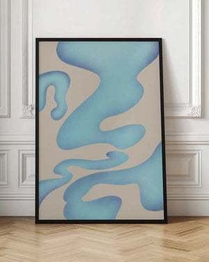 Tablou înramat „Azure Flow Dynamics” de Little Dean
