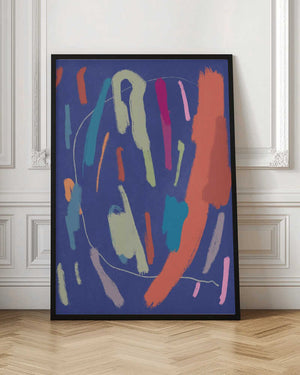 Tablou înramat „Bold Color Brushstrokes” de Little Dean