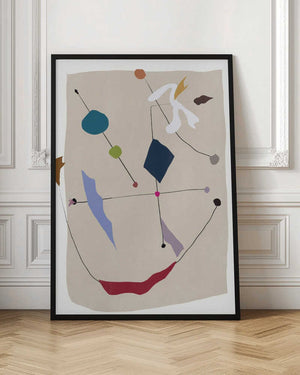 Tablou înramat „Minimalistic Lines and Colorful Shapes” de Little Dean