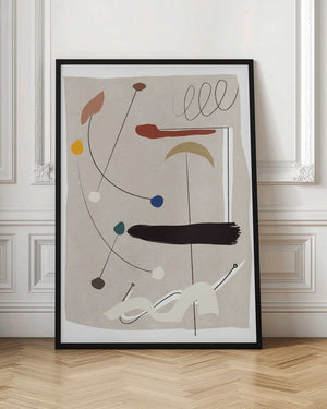 Tablou înramat „Minimalistic Lines and Colorful Shapes” de Little Dean