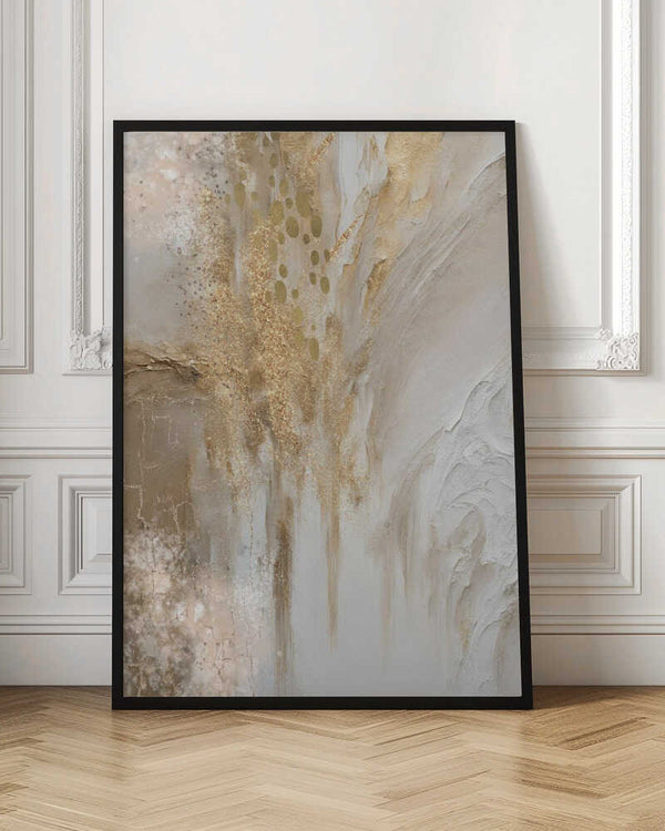 Tablou înramat „Golden marble” de Sally Ann Moss