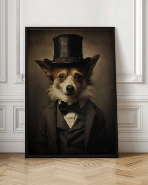 Tablou înramat „Dog in Suit” de Bilge Paksoylu