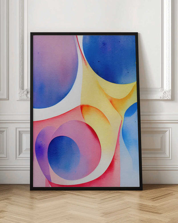 Tablou înramat „Nature Inspired Abstract Watercolor  (Day 40)” de Mauro