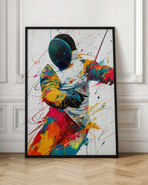Tablou înramat „Fencing sport art #fencing #sport” de Justyna Jaszke