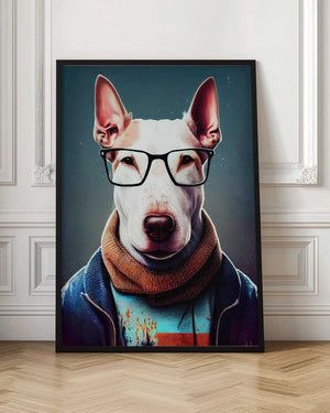 Tablou înramat „Hipster dog animal art” de Justyna Jaszke