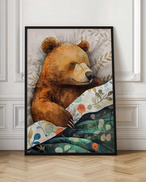 Tablou înramat „Sleepy Bear animal story” de Justyna Jaszke
