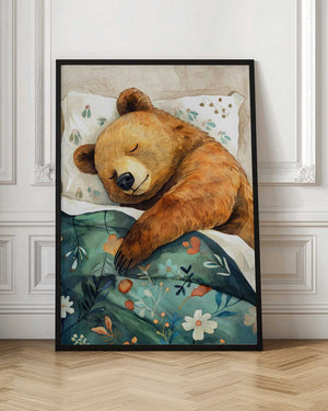 Tablou înramat „Sleepy Bear animal story” de Justyna Jaszke