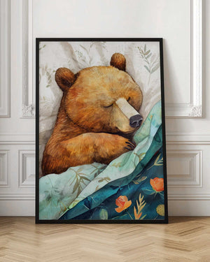 Tablou înramat „Sleepy Bear animal story” de Justyna Jaszke