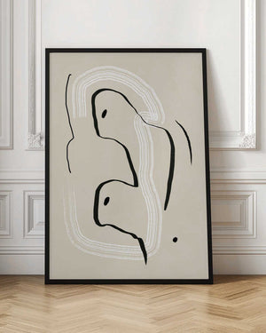 Tablou înramat „Reclining nude line art” de Little Dean