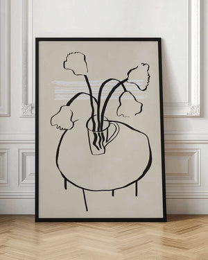 Tablou înramat „Flower decor on a round table” de Little Dean