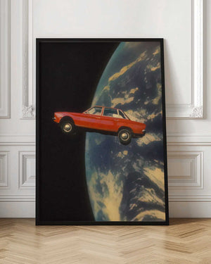 Tablou înramat „Flying Space Car” de Taudalpoi