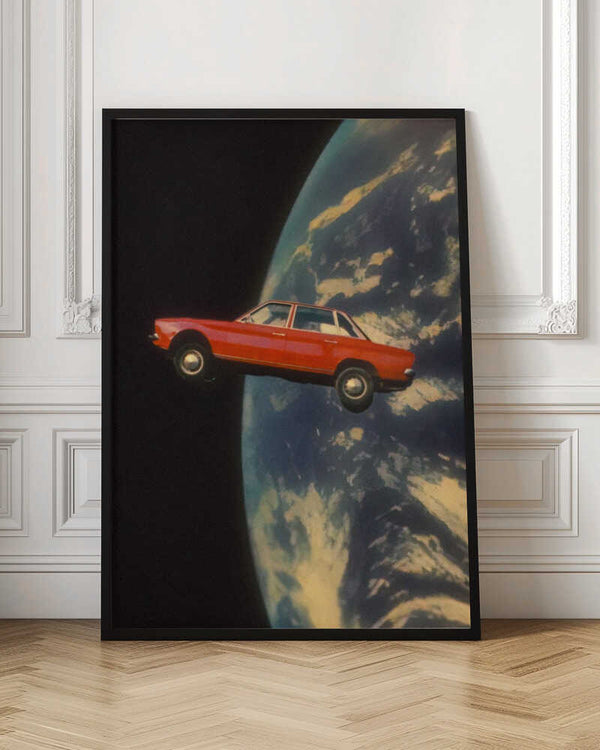 Tablou înramat „Flying Space Car” de Taudalpoi