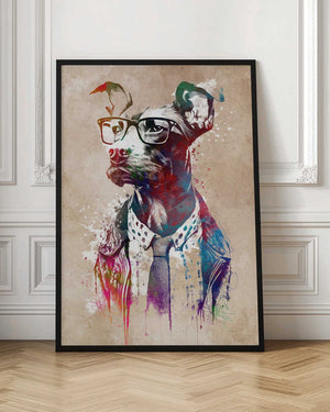 Tablou înramat „Dog graphic 2” de Justyna Jaszke