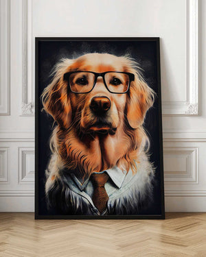 Tablou înramat „Dog hipster 2” de Justyna Jaszke