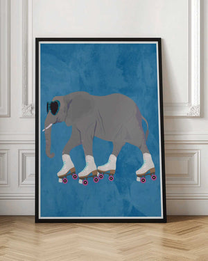 Tablou înramat „Rollerskating elephant” de Sarah Manovski