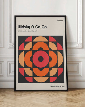 Tablou înramat „Whisky a Go Go Retro” de Retrodrome