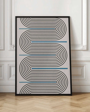 Tablou înramat „Curved Lines Harmony” de THE MIUUS STUDIO