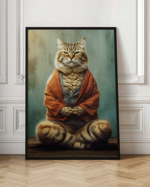 Tablou înramat „Cat yoga 1” de Justyna Jaszke