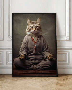 Tablou înramat „Cat yoga 2” de Justyna Jaszke