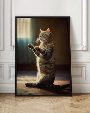 Tablou înramat „Cat yoga 6” de Justyna Jaszke
