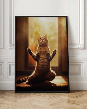Tablou înramat „Cat yoga 10” de Justyna Jaszke
