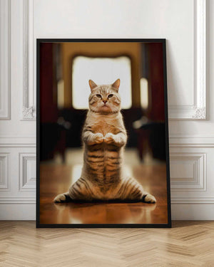 Tablou înramat „Cat yoga 12” de Justyna Jaszke