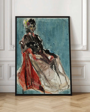Tablou înramat „Elegant Pose of Woman Portrait” de Ute Rathmann