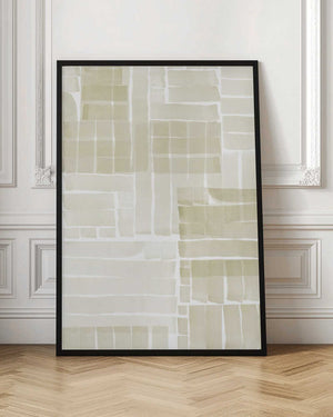 Tablou înramat „Neutral Tangle Grid 2” de cartissi