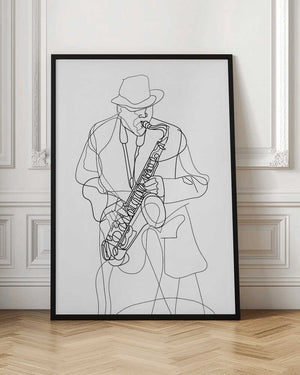 Tablou înramat „Line Art Musican 2” de Justyna Jaszke